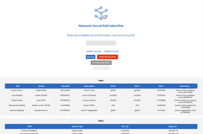 Circuit Path Identifier Web App           
